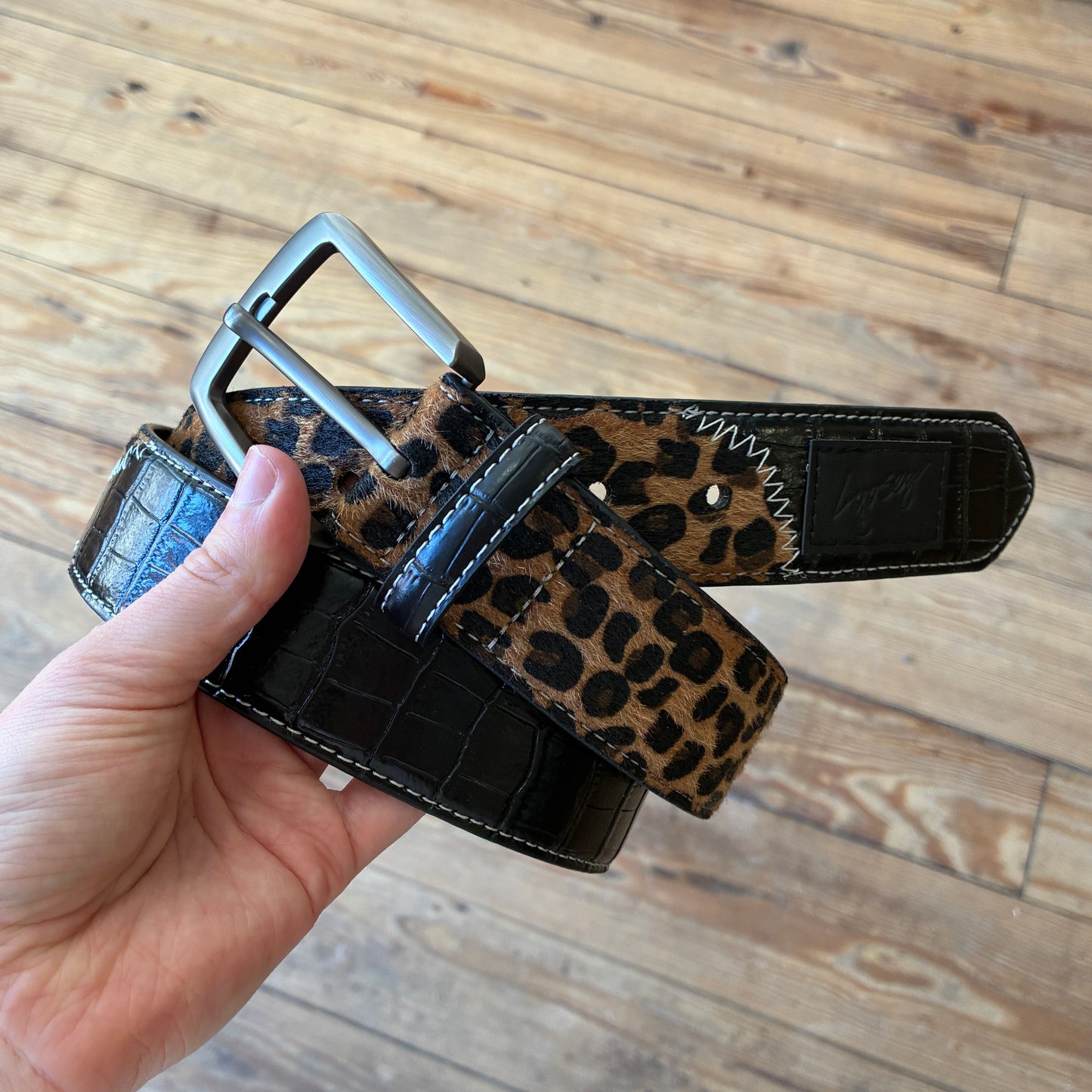 loosey croc cheetah belt