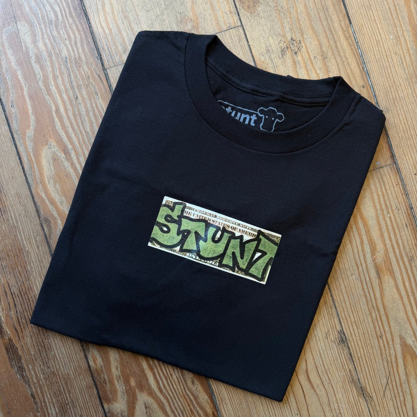 Stunt Black tee Large