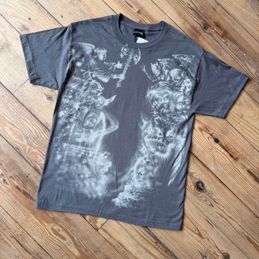 Letter airbrush tee grey