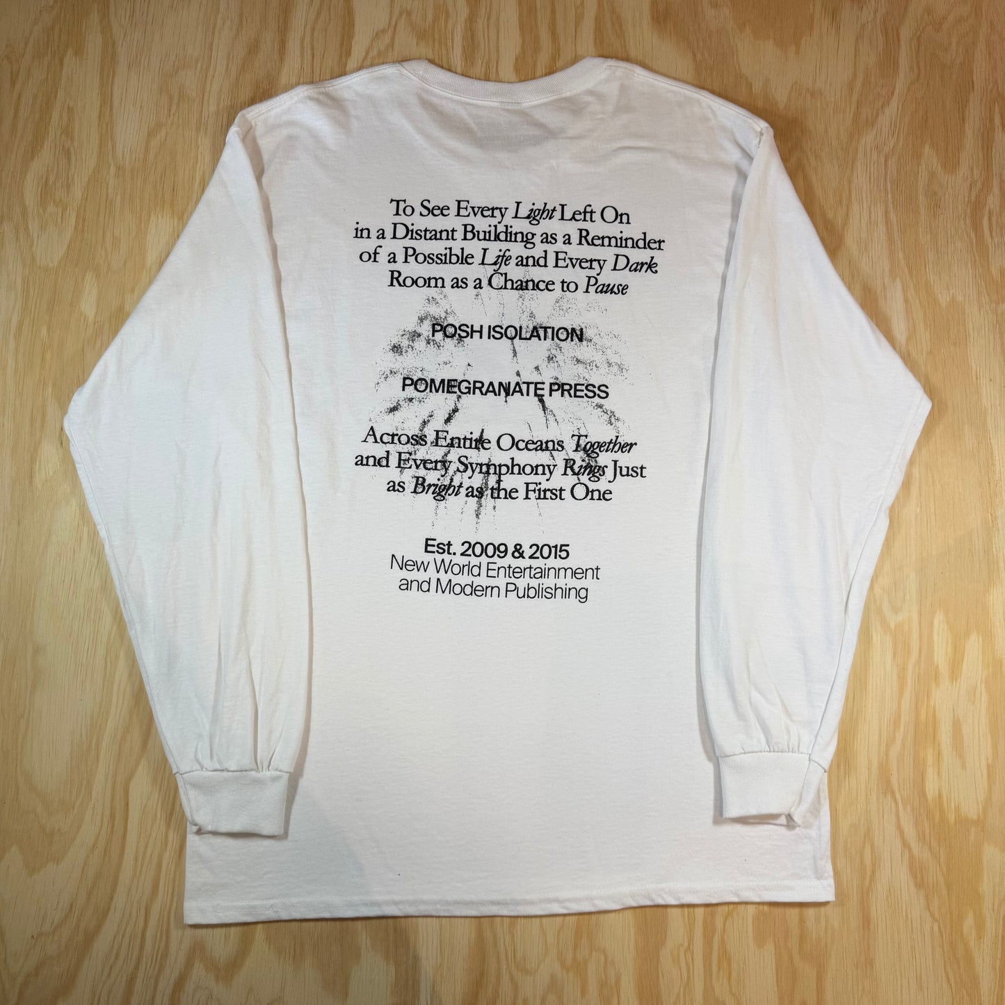 Pom Press Tee White Long sleave