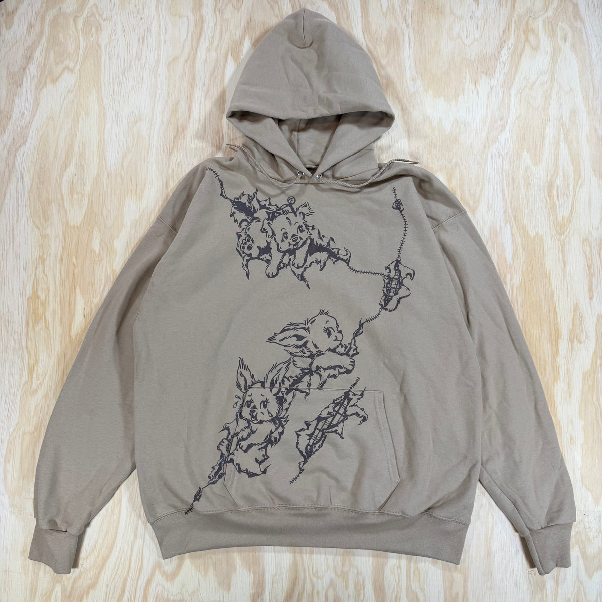 letter bunny hoodie