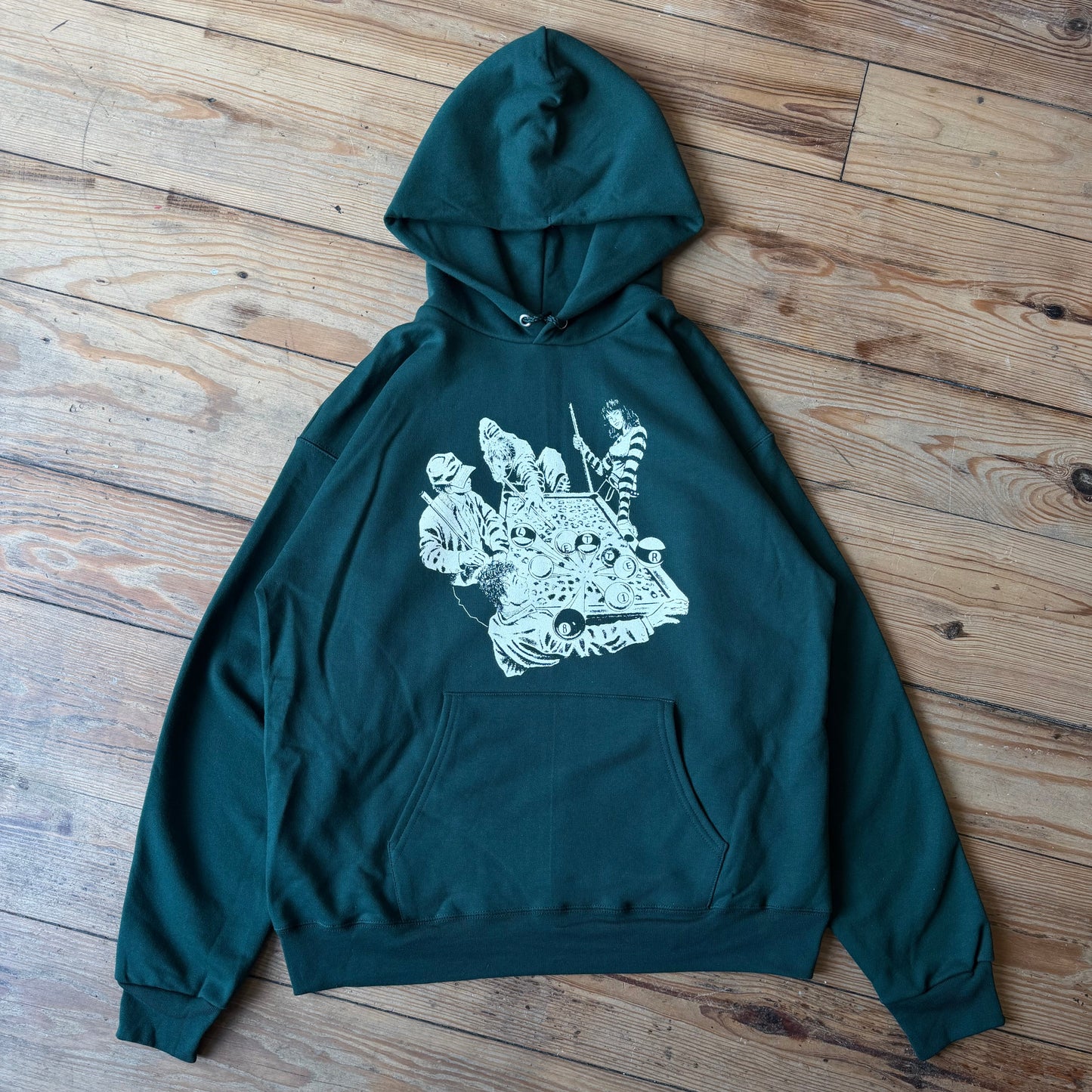Letter Green pool hoodie