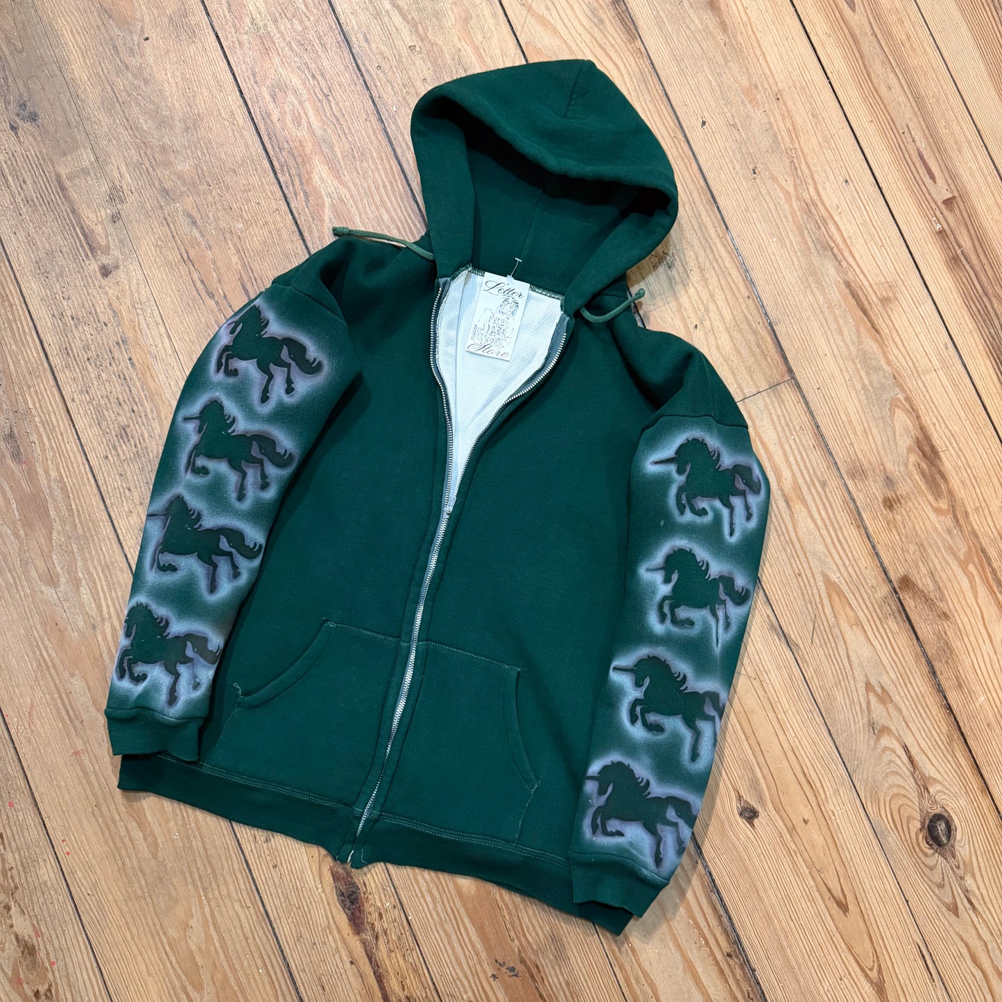 1/1 letter airbrushed zip up