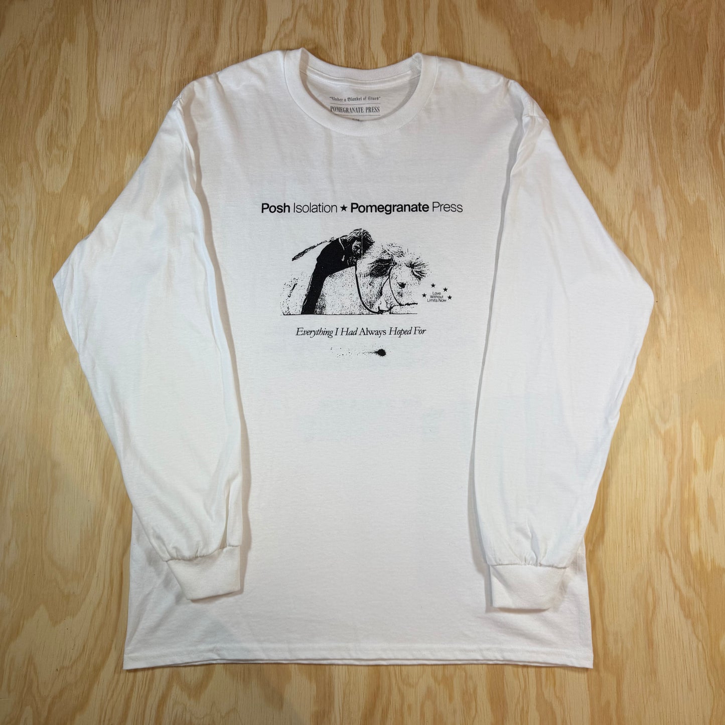 Pom Press Tee White Long sleave