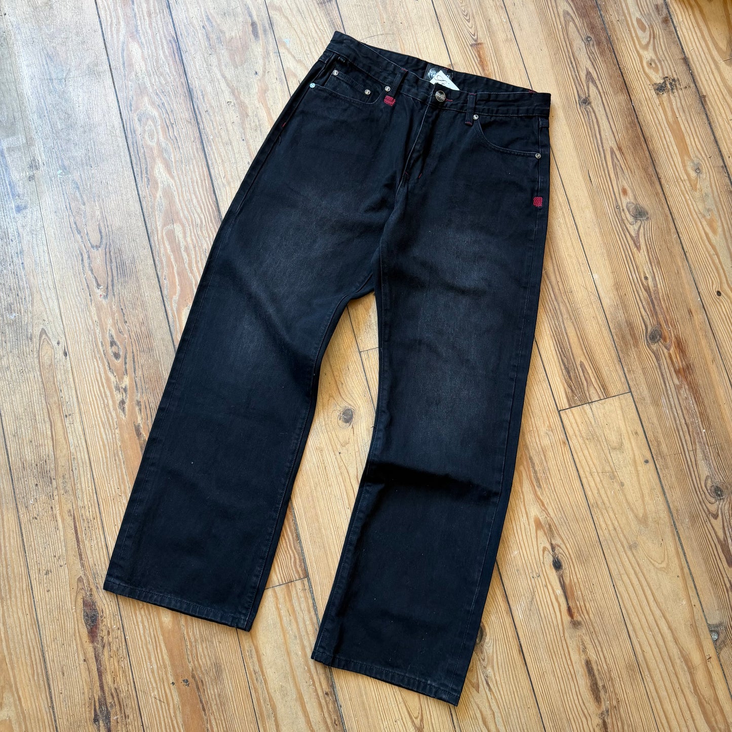 Melodi Dark black Selvedge Denim