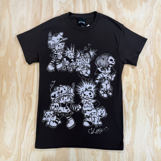letter sbsc brown tee
