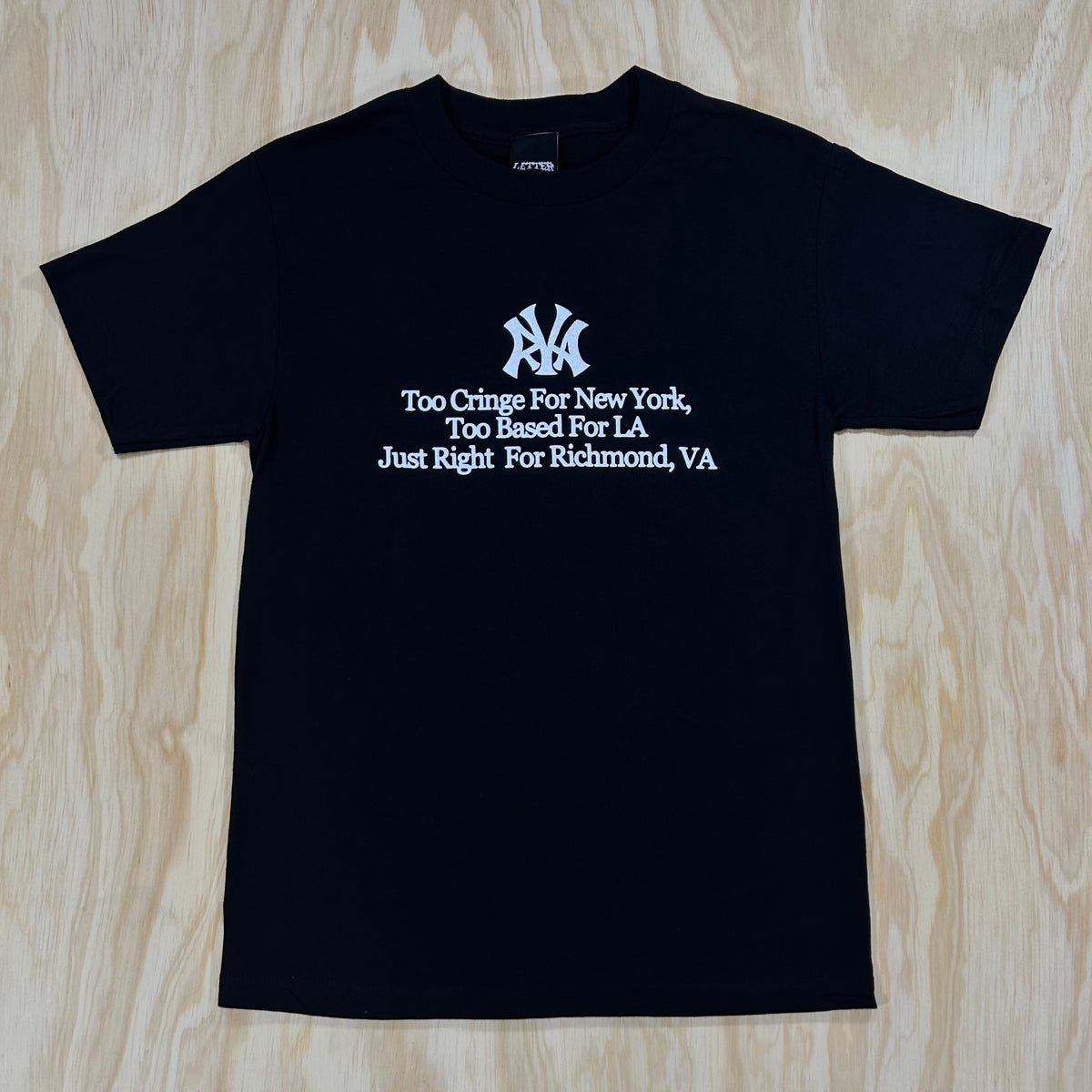 letter RVA tee Black