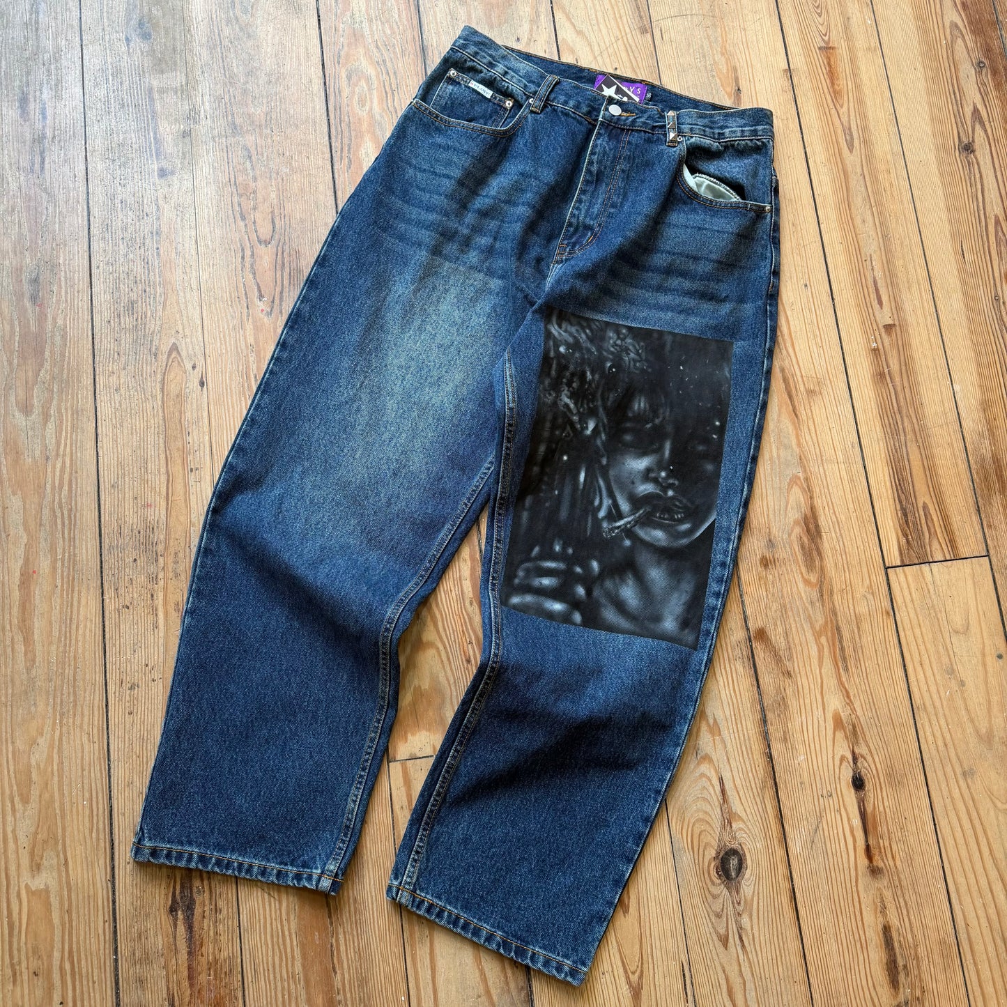 1/1 Airbrushed Sheskin x Bye Jeremy pants